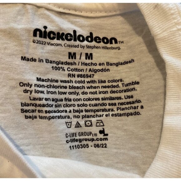 Nickelodeon White SpongeBob Squidward Tentacles M 100% Cotton TShirt Tee Shirt - Picture 6 of 6